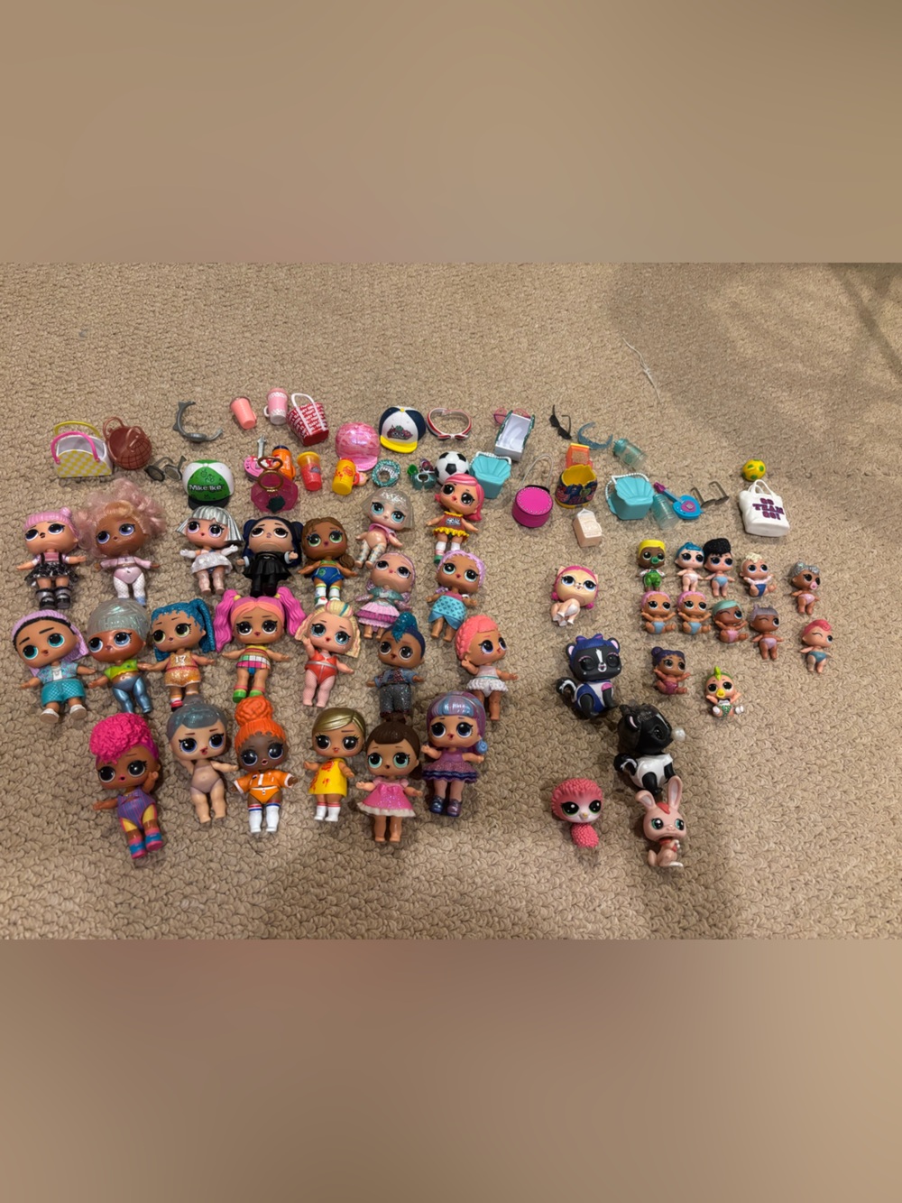 L.O.L. Surprise! Dolls and Pets Set - Pink, Blue, Purple, Orange, Yellow - LOT